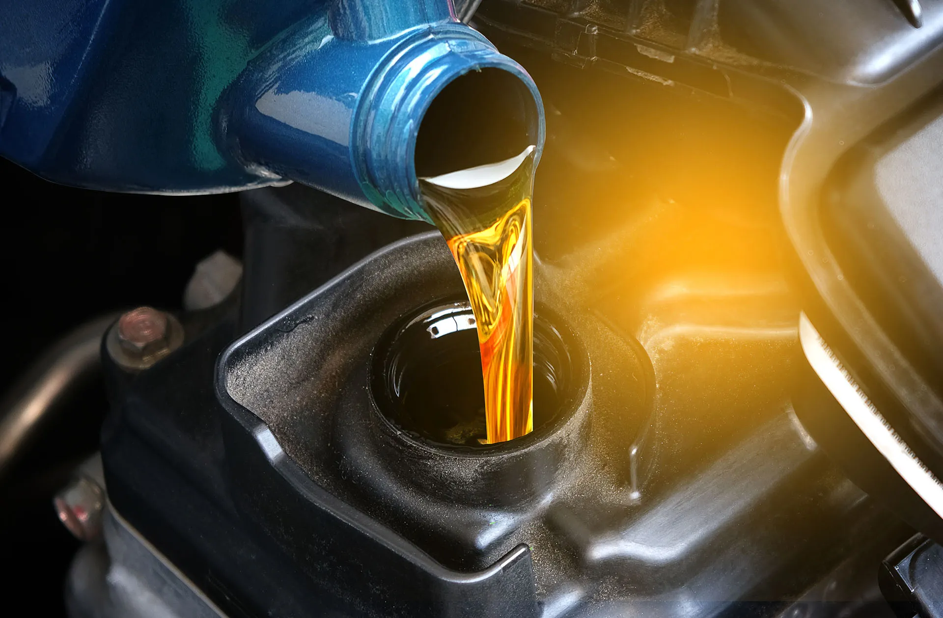 oil poured in engine